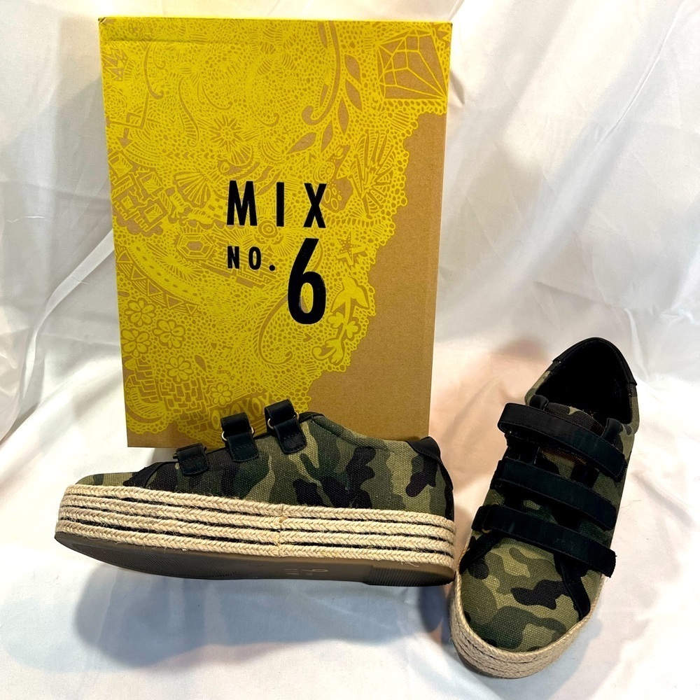 Mix No. 6–Camo Printed Canvas Espadrille Sneakers